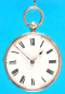 Silberne Spindeltaschenuhr, Hallmark 1844