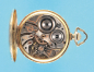 Goldfilled Frackuhr, Illinois Watch Co., mit Streifendekor verziertes Gehäuse