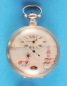 Silbertaschenuhr für den chinesischen Markt mit Zentralsekunde,