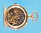 Große astronomische Goldtaschenuhr mit Sprungdeckel, 1/4-Repetition,