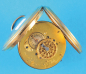 Flache vergoldete Spindeltaschenuhr, auf Zifferblatt und Werk sign. L(oui)s Duchene et Fils