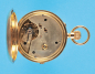 Schwere Goldtaschenuhr mit Sprungdeckel, Chronograph mit Tachymeterskala