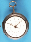 Silberne Spindeltaschenuhr mit Übergehäuse und Datum,