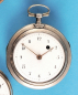 Französische Spindeltaschenuhr mit Schildpatt-Übergehäuse,