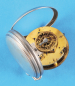 Silberne Spindeltaschenuhr mit bemaltem Zifferblatt,