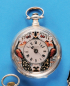 Silbertaschenuhr für den chinesischen Markt mit Zentralsekunde,