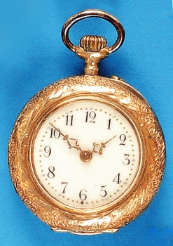 Damen Gold-Taschenuhr, 14 ct., um 1900