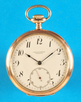 Silberne Chronometer Eterna-Taschenuhr,