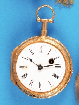 Goldene Taschenuhr mit Viertel-Repetition auf Glocke,  Frères Melly à Paris, ca. 1800-1829