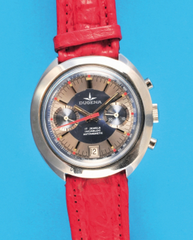 Dugena Incabloc Antimagnetic Armbanduhr mit Datum, Chronograph und 30-Minuten-Zähler,