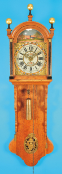 Friesische Staartklokk mit Halbstundenschlag und Wecker auf Glocke, um 1780