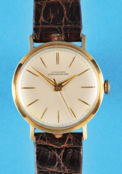 Junghans Chronometer Armbanduhr mit Zentralsekunde, cal. 82/1,