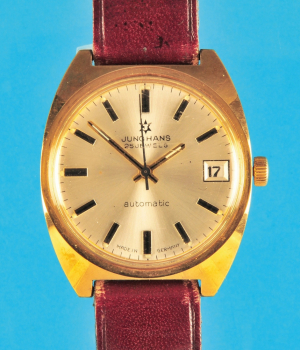 Vergoldete Armbanduhr, Junghans Automatic,