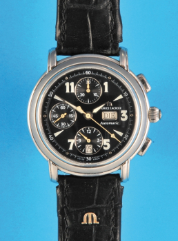 Maurice Lacroix Day/Date-Automatic Armbanduhr Chronograph mit 30-Minuten-und 12-Stunden-Zählern