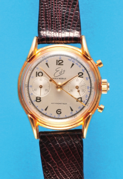 Edo Index-Mobile Antimagnetique Armbanduhr Chronograph mit 30-Minuten-Zähler und Schleppzeiger,