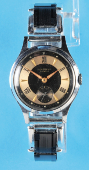 Junghans Armbanduhr mit 2-farbigem Flexband, cal. J93, um 1950