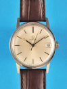 Omega Stahl-Armbanduhr mit Zentralsekunde und Datum