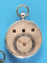 Sehr seltene Spindeltaschenuhr mit Automat „Würfelspiel“, Frankreich um 1830,
