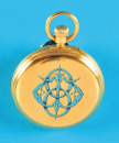 Gold-Emailtaschenuhr mit Sprungdeckel (Halbsavonnette) und Chronometerhemmung, Hunt & Roskell London, 18 ct., um 1851