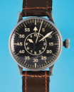 Große LACO Flieger-Armbanduhr der deutschen Luftwaffe mit Sekundenstopp, 2.WK, Bauart DUROWE 127-560B, FL25883,