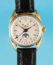 Mido, vergoldete Armbanduhr mit Mondphasen-Kalender, Referenz 8058,