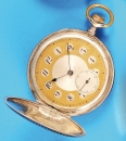 Tulasilbertaschenuhr mit Sprungdeckel, um 1920