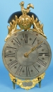 Einzeigerige französiche Laternuhr mit stündlichem Einzelschlag und Wecker auf Glocke, Glatigny à Sassetot, 1784
