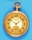 Vergoldete Taschenuhr, Waltham mit Original Holzetui und Garantie "Colonial Series Watch Royal",