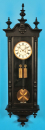 Lenzkirch-Gewichtsregulator mit Halbstundenschlag auf Tonfeder, um 1900