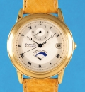 Vergoldete Armbanduhr mit Anzeige der Gangreserve, Auguste Reymond