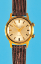Vergoldete Armbanduhr mit Wecker, Henri Gireaux Alarm