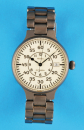 Aristo Titan-Automatic-UBoot-Armbanduhr mit Zentralsekunde, Datum und Titan-Gliederarmband mit Faltschließe,