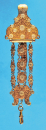 Antikes Chatelaine mit Blumendekor,