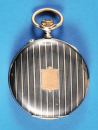 Tulasilber-Taschenuhr, mit Streifendekor und vergoldeter,