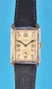 Rechteckige silberne Doxa Armbanduhr,  um 1950