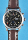 Buren Grand Prix Automatic Armbanduhr-Chronograph mit Mondphasen- Kalender,