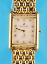Maurice Lacroix, rechteckige, vergoldete Damen Quarz-Armbanduhr mit vergoldetem Armband