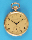 IWC, International Watch Co., Schaffhausen, flache Goldtaschenuhr, cal. 52, 19lig., H 6, um 1925,