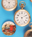 American Waltham Watch Co., Mass., “Santa Fe Route”, große Eisenbahner-Taschenuhr mit zusätzlichem Waltham Emailzifferblatt
