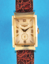 Longines, rechteckige 10-ct.-goldfilled Vintage Armbanduhr,
