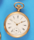 Waltham Watch Co., Mass., vergoldete Taschenuhr mit Schraubdeckel,
