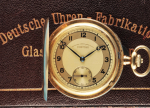 Deutsche Uhrenfabrikation A.Lange & Söhne, Glashütte i./Sa., Goldtaschenuhr mit Sprungdeckel,