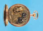 Zenith, Damen-Gold-Taschenuhr, 14 ct.-2-Deckel-Goldgehäuse mit Monogramm J.S.