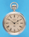  Bedeutendes, extrem seltenes, silbernes, sehr großes Glashütter ½-Sekunden- Beobachtungs-Taschen-Chronometer