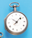 Spindeltaschenuhr mit Datum, glattes Gehäuse mit Außenscharnier,