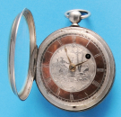 Wiener Silber-Spindeltaschenuhr, auf Werk sign. Johann Vörner in Wien,