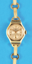 IWC Schaffhausen, 6-eckige Damen-Gold-Armbanduhr mit Goldband,
