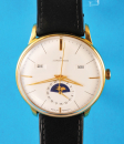 Junghans Meister, große Automatic Armbanduhr mit Mondphasen-Kalender und Zentralsekunde,
