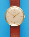 Junghans Chronometer, vergoldete Armbanduhr mit Zentralsekunde,