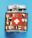 Omega Feuerzeug mit Wappen der Kantone